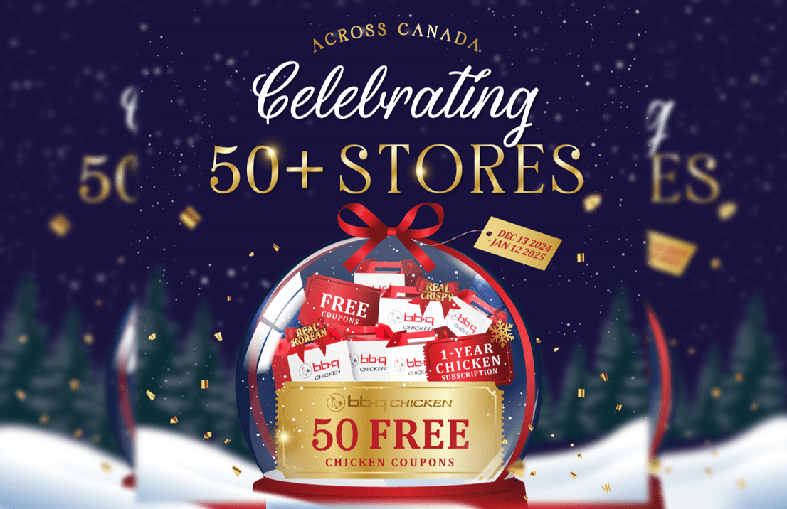 🎉 Celebrate with bb.q Chicken Canada! 🎉